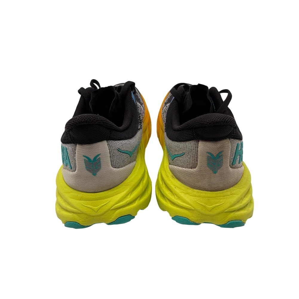 Hoka Speedgoat 5 Trail Shoes Womens 7.5 Black Yellow Excellent Vibram Megagrip - Picture 4 of 7